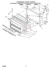 07 - Freezer Door parts for Whirlpool Refrigerator ET18DKXAW11 from AppliancePartsPros.com