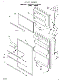 02 - Door parts for Whirlpool Refrigerator ET18HNXDN05 from AppliancePartsPros.com