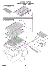 05 - Shelf, Lit / Optional parts for Whirlpool Refrigerator ET18HNXDW05 from AppliancePartsPros.com