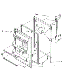 Refrigerator Door parts for Whirlpool Refrigerator ET16JKYSG01 from AppliancePartsPros.com