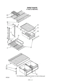 05 - Shelf parts for Whirlpool Refrigerator ET18EKXPWR2 from AppliancePartsPros.com