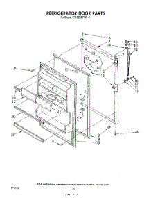 08 - Refrigerator Door, Not Illustrated parts for Whirlpool Refrigerator ET18EKXPWR2 from AppliancePartsPros.com