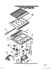 04 - Compartment Separator parts for Whirlpool Refrigerator ET18DKXXN00 from AppliancePartsPros.com