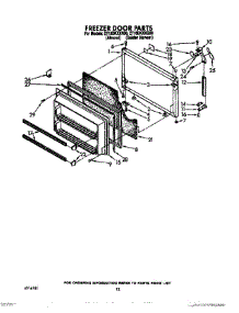 08 - Freezer Door parts for Whirlpool Refrigerator ET18DKXXN00 from AppliancePartsPros.com