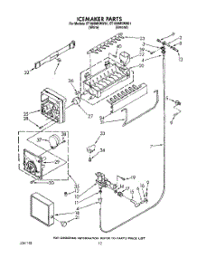 09 - Icemaker, Lit / Optional parts for Whirlpool Refrigerator ET18HMXWW01 from AppliancePartsPros.com