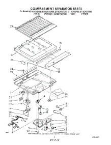04 - Compartment Separator parts for Whirlpool Refrigerator ET18GKXSW0B from AppliancePartsPros.com