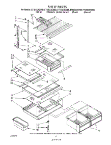 05 - Shelf parts for Whirlpool Refrigerator ET18GKXSW0B from AppliancePartsPros.com
