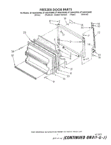 06 - Freezer Door parts for Whirlpool Refrigerator ET18GKXSW0B from AppliancePartsPros.com