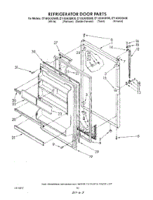 08 - Refrigerator Door , Not Illustrated parts for Whirlpool Refrigerator ET18GKXSW0B from AppliancePartsPros.com