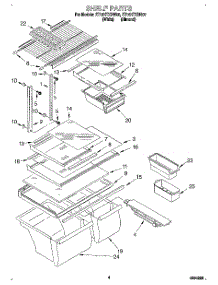 03 - Shelf parts for Whirlpool Refrigerator ET18HTXDN05 from AppliancePartsPros.com