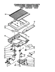 Compartment Separator parts for Whirlpool Refrigerator ET16ZKYWW01 from AppliancePartsPros.com