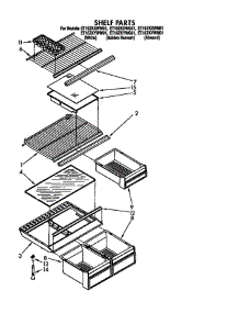 Shelf parts for Whirlpool Refrigerator ET16ZKYWW01 from AppliancePartsPros.com