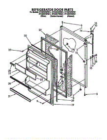 Refrigerator Door parts for Whirlpool Refrigerator ET16ZKYWW01 from AppliancePartsPros.com