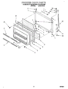 05 - Freezer Door parts for Whirlpool Refrigerator ET18HNXBW00 from AppliancePartsPros.com