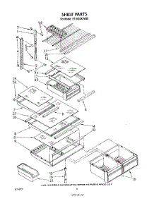 05 - Shelf parts for Whirlpool Refrigerator ET18GKXSW05 from AppliancePartsPros.com