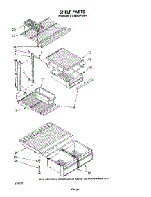 05 - Shelf parts for Whirlpool Refrigerator ET18EKXPWR4 from AppliancePartsPros.com