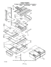 05 - Shelf parts for Whirlpool Refrigerator ET18GKXWG10 from AppliancePartsPros.com