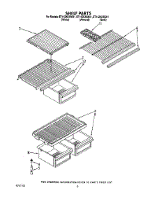 05 - Shelf parts for Whirlpool Refrigerator ET14ZKXXW01 from AppliancePartsPros.com