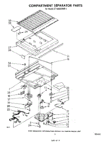 04 - Compartment Separator parts for Whirlpool Refrigerator ET18AKXRWR1 from AppliancePartsPros.com