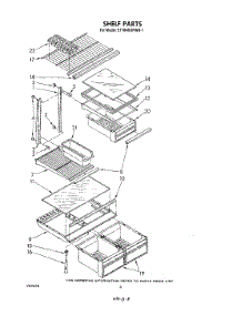 05 - Shelf parts for Whirlpool Refrigerator ET18AKXRWR1 from AppliancePartsPros.com