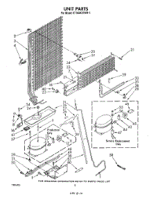 07 - Unit parts for Whirlpool Refrigerator ET18AKXRWR1 from AppliancePartsPros.com
