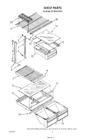 05 - Shelf parts for Whirlpool Refrigerator ET18AKXTW01 from AppliancePartsPros.com