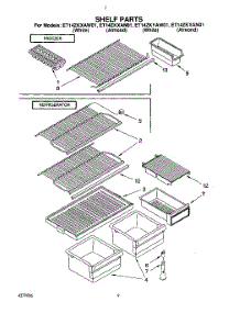 05 - Shelf parts for Whirlpool Refrigerator ET14ZKYAN01 from AppliancePartsPros.com