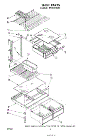 05 - Shelf parts for Whirlpool Refrigerator ET18AKXSW00 from AppliancePartsPros.com