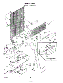 07 - Unit parts for Whirlpool Refrigerator ET18AKXSW00 from AppliancePartsPros.com