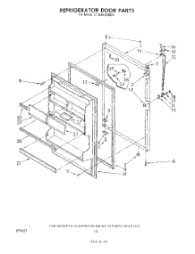 08 - Refrigerator Door , Not Illustrated parts for Whirlpool Refrigerator ET18AKXSW00 from AppliancePartsPros.com