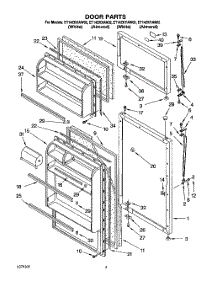 02 - Door parts for Whirlpool Refrigerator ET14ZKYAN02 from AppliancePartsPros.com
