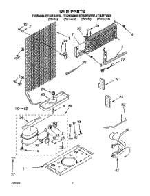 04 - Unit parts for Whirlpool Refrigerator ET14ZKYAN02 from AppliancePartsPros.com