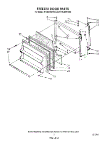 06 - Freezer Door parts for Whirlpool Refrigerator ET16JKYWM00 from AppliancePartsPros.com