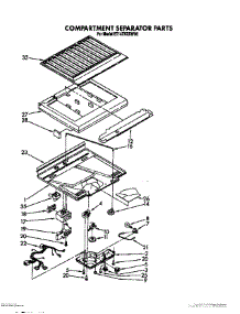 04 - Compartment Separator parts for Whirlpool Refrigerator ET14ZKXXW00 from AppliancePartsPros.com