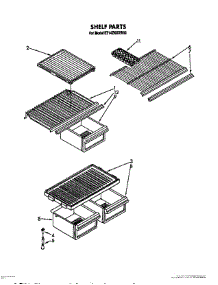 05 - Shelf parts for Whirlpool Refrigerator ET14ZKXXW00 from AppliancePartsPros.com