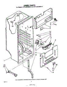 04 - Liner , Lit / Optional parts for Whirlpool Refrigerator ET17JMXMWR0 from AppliancePartsPros.com