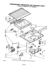 05 - Compartment Separator And Control parts for Whirlpool Refrigerator ET17JMXMWR0 from AppliancePartsPros.com