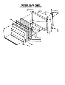 Freezer Door parts for Whirlpool Refrigerator ET16JKXWW01 from AppliancePartsPros.com