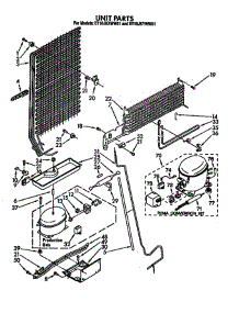 Unit parts for Whirlpool Refrigerator ET16JKXWW01 from AppliancePartsPros.com