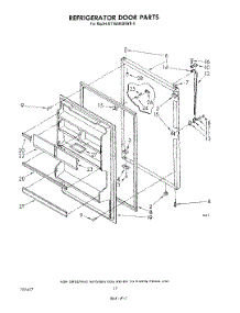 08 - Refrigerator Door , Not Illustrated parts for Whirlpool Refrigerator ET16AKXRWR0 from AppliancePartsPros.com