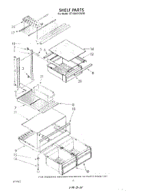05 - Shelf parts for Whirlpool Refrigerator ET18AKXSW05 from AppliancePartsPros.com
