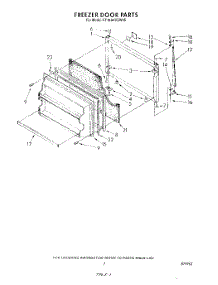 06 - Freezer Door parts for Whirlpool Refrigerator ET18AKXSW05 from AppliancePartsPros.com