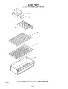 05 - Shelf parts for Whirlpool Refrigerator ET14JMYSN02 from AppliancePartsPros.com