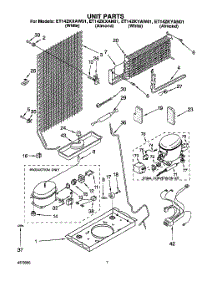 04 - Unit parts for Whirlpool Refrigerator ET14ZKYAW01 from AppliancePartsPros.com