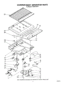 04 - Compartment Separator parts for Whirlpool Refrigerator ET18AKXSW04 from AppliancePartsPros.com