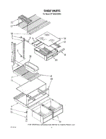 05 - Shelf parts for Whirlpool Refrigerator ET18AKXSW04 from AppliancePartsPros.com