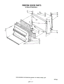 06 - Freezer Door parts for Whirlpool Refrigerator ET18AKXRWR2 from AppliancePartsPros.com