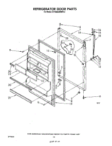 08 - Refrigerator Door, Miscellaneous parts for Whirlpool Refrigerator ET18AKXRWR2 from AppliancePartsPros.com