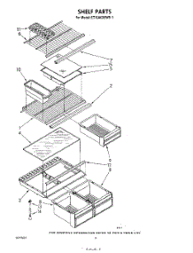 05 - Shelf parts for Whirlpool Refrigerator ET16AKXRWR1 from AppliancePartsPros.com