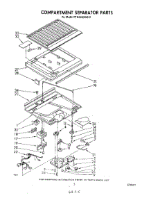 04 - Compartment Separator parts for Whirlpool Refrigerator ET16AKXRWR2 from AppliancePartsPros.com